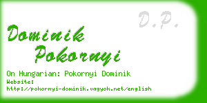 dominik pokornyi business card
